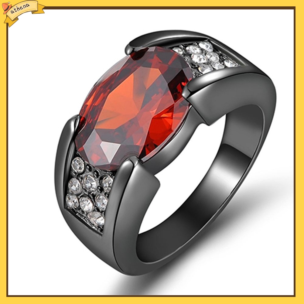 Nhẫn Đính Đá Phong Cách Sang Trọng Thanh Lịch Dành Cho Nam Size 8-12