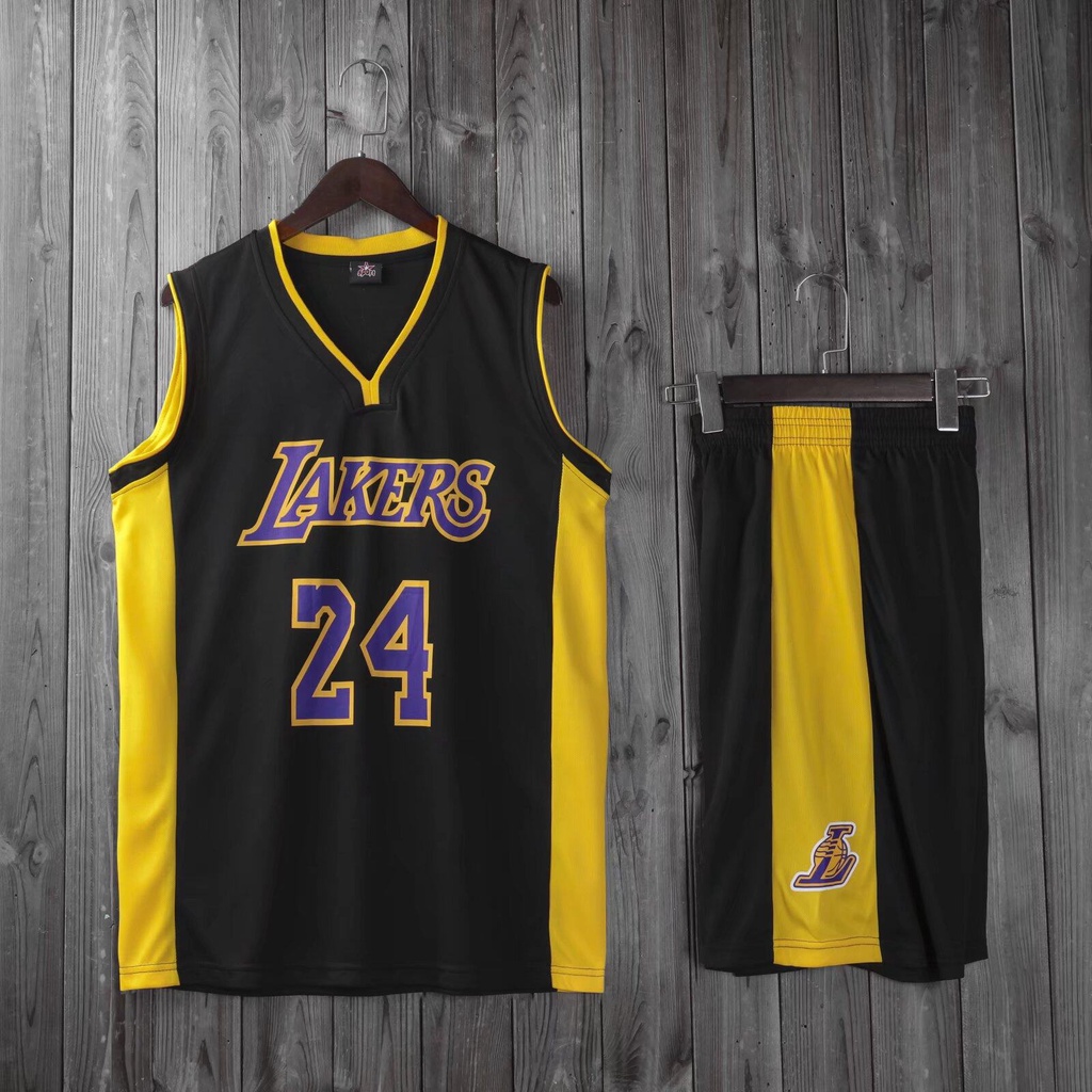 Bộ Đồng Phục Chơi Bóng Rổ Lakers NO.24 Dành Cho Nam