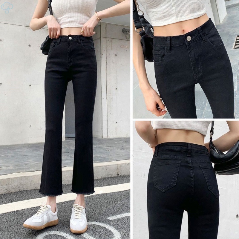 Quần jeans loe siêu co dãn