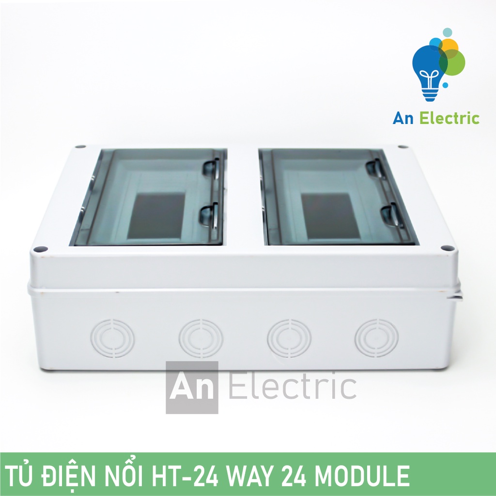 Tủ điện HT-24 WAY  chống nước, chống bụi – Tủ điện lắp nổi, Vỏ tủ điện, Tủ điện nhựa