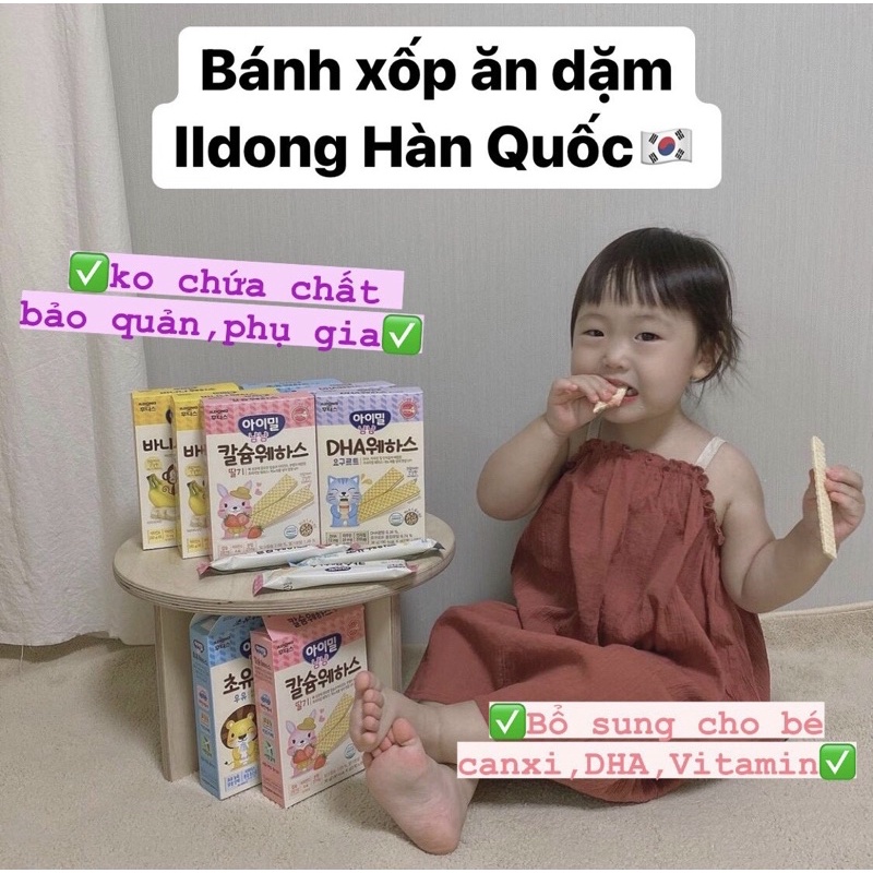 Bánh xốp ăn dặm nhân kem Ildong Hàn Quốc cho bé từ 9tháng