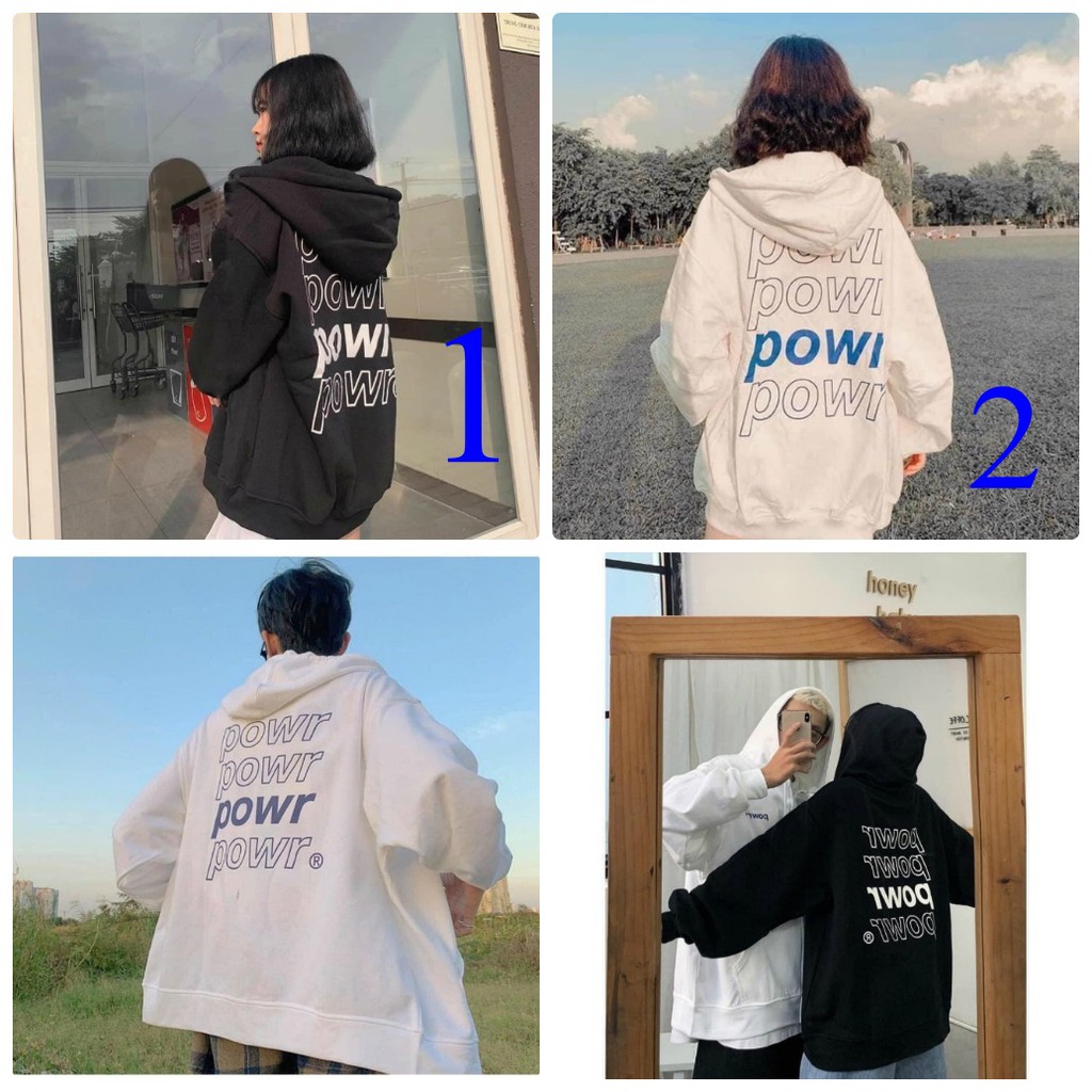 Áo khoác Hoodie POWR chất nỉ cotton tàu siêu đẹp (có ảnh thật) Xưởng sỉ nguyễn hoa | BigBuy360 - bigbuy360.vn