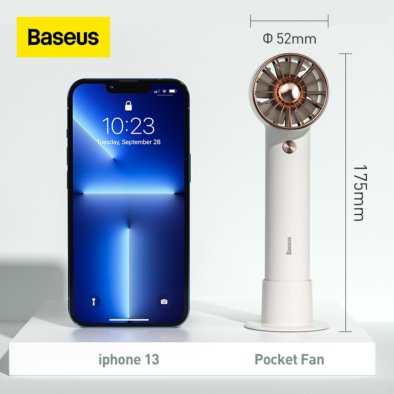 Quạt cầm tay Baseus 4000mAh sạc USB không ồn cho hoạt động ngoài trời