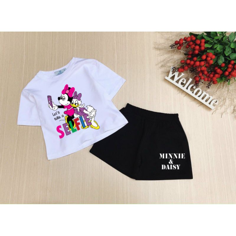 Bộ thun cotton cho bé gái