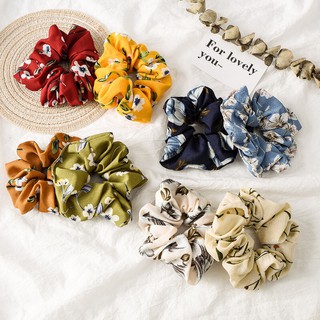 Cột tóc vải hoa Scrunchies nhiều mẫu siêu dễ thương  - Mã SC007