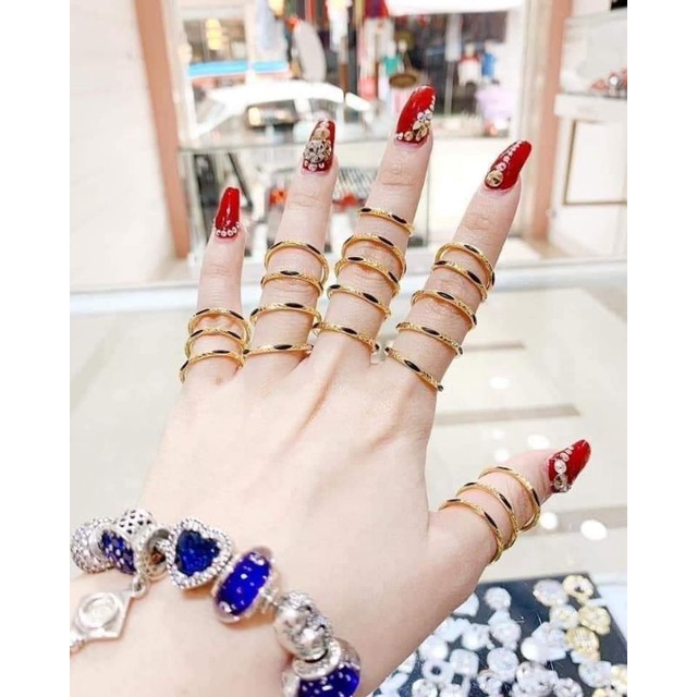 Nhẫn vang 10k #Long_Voi nhân tạo 220k . Sỉ lh 0987726788 #