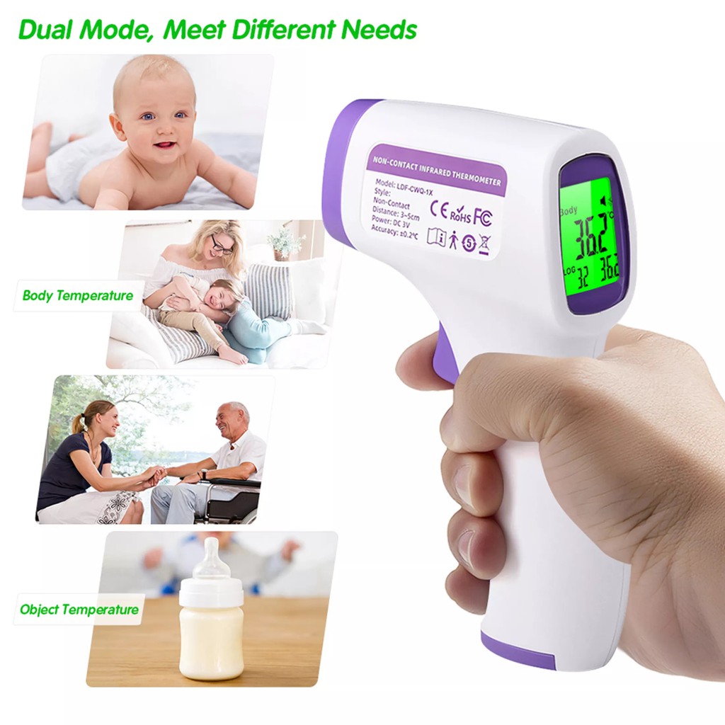 Máy đo nhiệt độ hồng ngoại, bấm nhiệt độ điện tử đo nhanh và chính xác