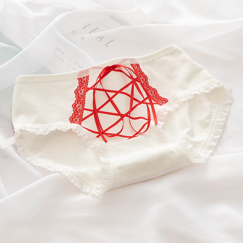 Quần lót nữ FREESHIP Quần Lót Nữ sinh viên buộc dây dễ thương - Đồ nội y cotton gợi cảm kháng khuẩn