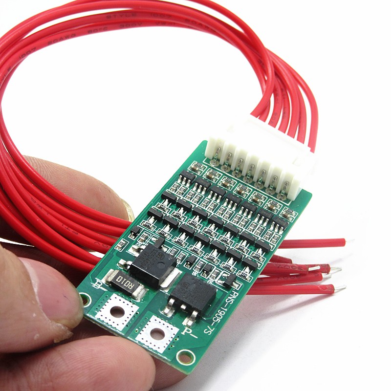 Bảng MạCh BảO Vệ Pin Lithium 7S 8A IC / MOS Module VớI CáP 7PIN