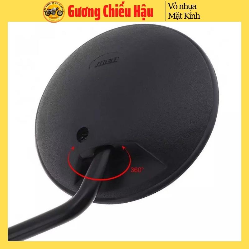 Gương tròn xe máy mặt kính gắn lỗ chân gương kiểu dáng Win độ tracker  giá 1 cái