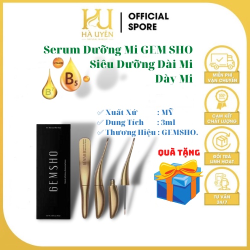 Serum Dưỡng Mi , Serum Siêu Dưỡng Dài Mi , Dày Mi GEM SHO 3ml [ Auth Mỹ ]