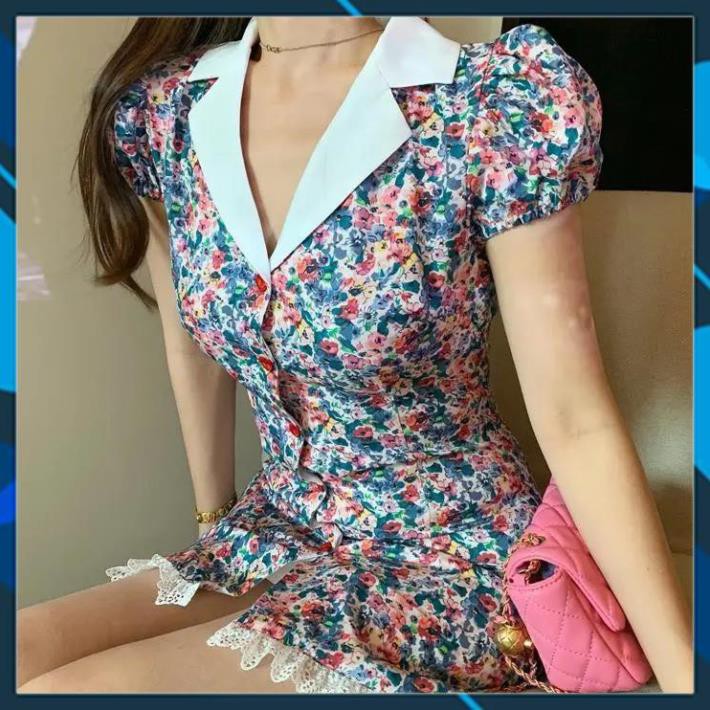 Váy nữ đẹp hoa nhí, phong cách ulzzang Taobao kiểu Hàn V183
