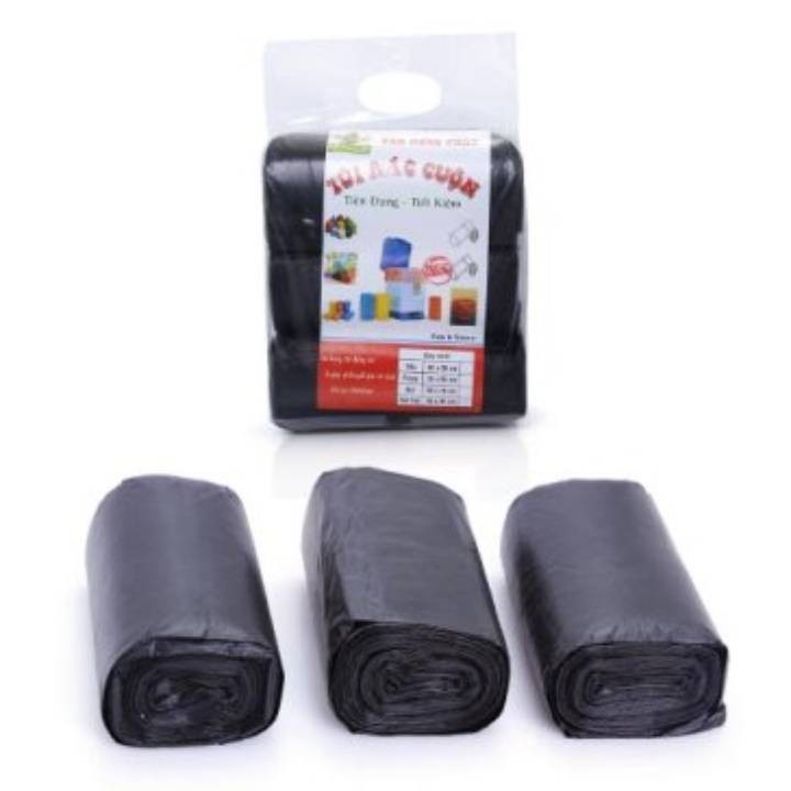 Túi Rác Tự Phân Hủy - Bao Rác Đen Kích Thước Lớn 55*65 cm ( 1 cuộn )