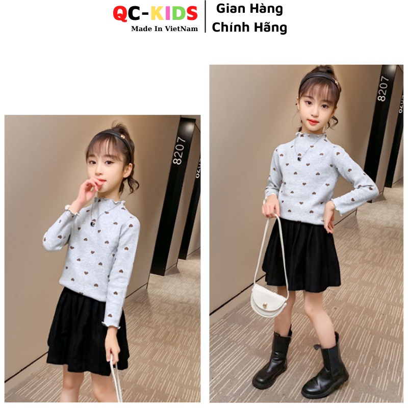 Áo len bé gái hàn quốc xuất dư 1 tuổi đến 5 tuổi QC-KIDS AL01