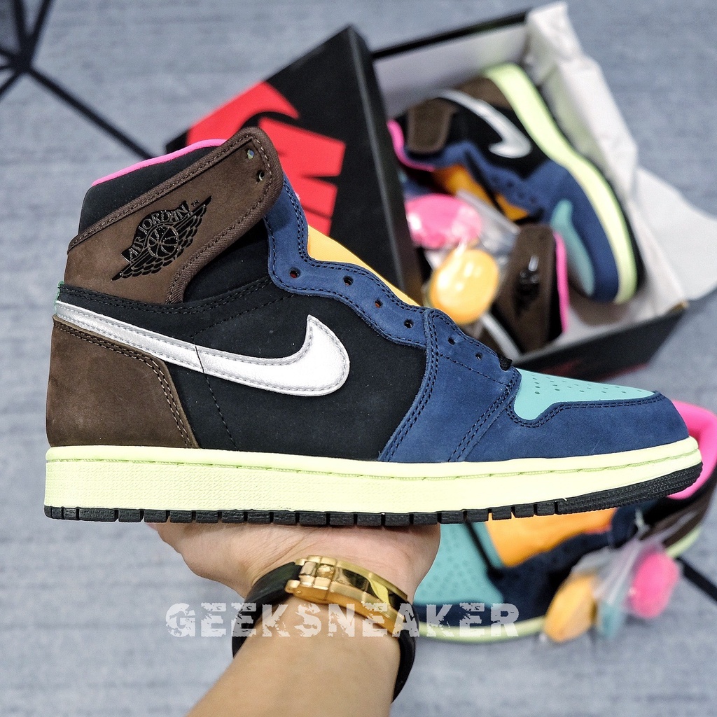 [GeekSneaker] Giày Sneaker Cổ Cao  Jordan 1 High Bio Hack