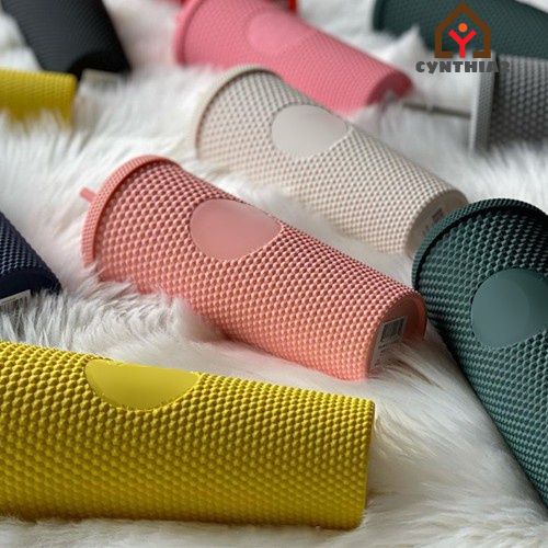 Cốc nước trong suốt lấp lánh có ống hút tiện dụng dung tích 710ml/ 24oz