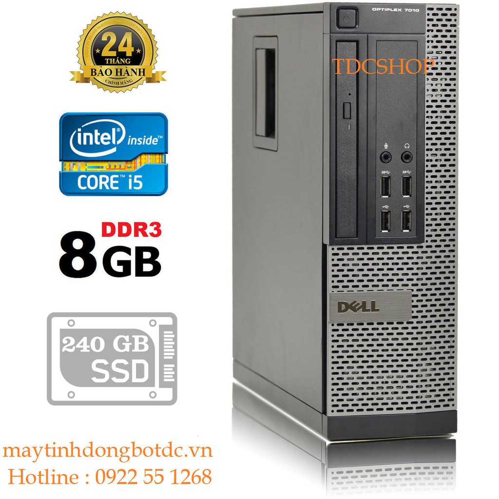 Case máy tính đồng bộ dell Optiplex 7010 core i5 3470, ram 8gb, ổ cứng SSD 240gb , HDD 500GB, DVD. Tặng usb thu wifi. | BigBuy360 - bigbuy360.vn
