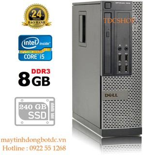 Mua Case máy tính đồng bộ dell Optiplex 7010 core i5 3470  ram 8gb  ổ cứng SSD 240gb   HDD 500GB  DVD. Tặng usb thu wifi.