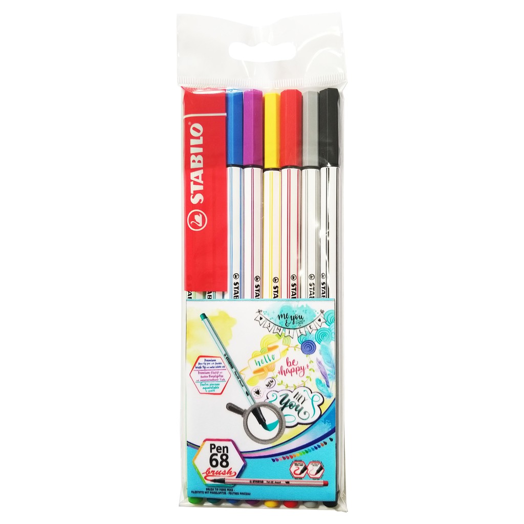 Bộ 8 bút lông màu STABILO Pen 68 brush (PN68BR-C8)