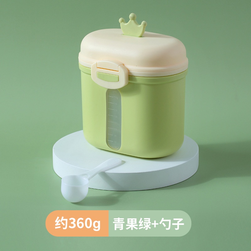 Hộp đựng sữa bột, đồ khô hình vương miện cao cấp hãng Baby Crown mẫu mới có vạch chia