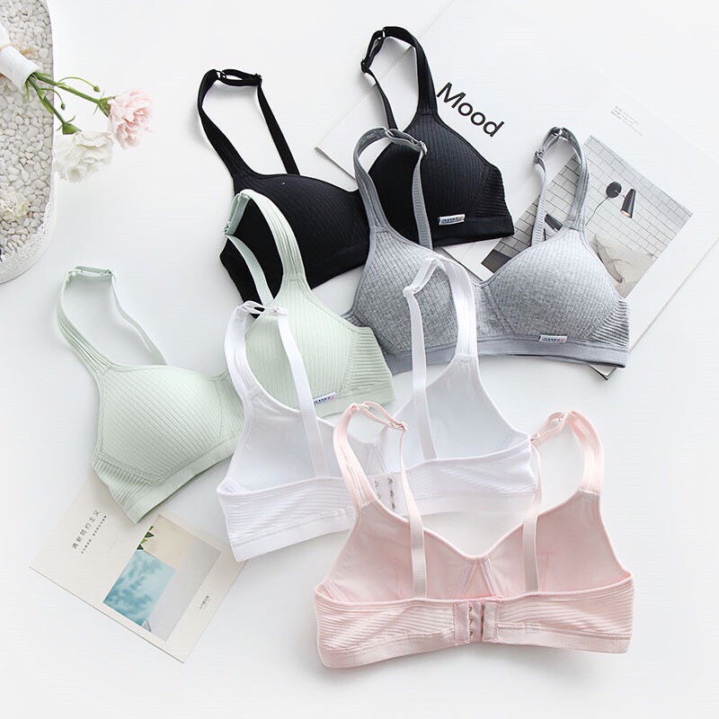 Áo lót nữ áo ngực nữ sinh không gọng mút mỏng chất cotton cài sau A10 | BigBuy360 - bigbuy360.vn