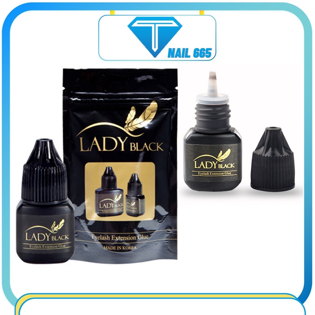 Keo nối my LADY Black chính hãng bền ít cay , Keo nối mi siêu bền chuyên nghiệp , khô chậm 3-4s