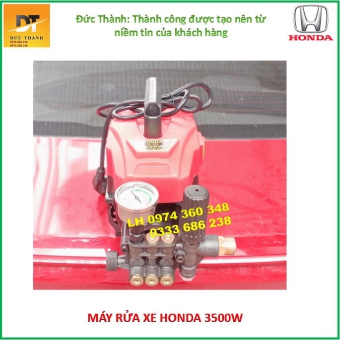 Siêu hot Máy rửa xe honda đỏ model HD2021. Công suất 3500W