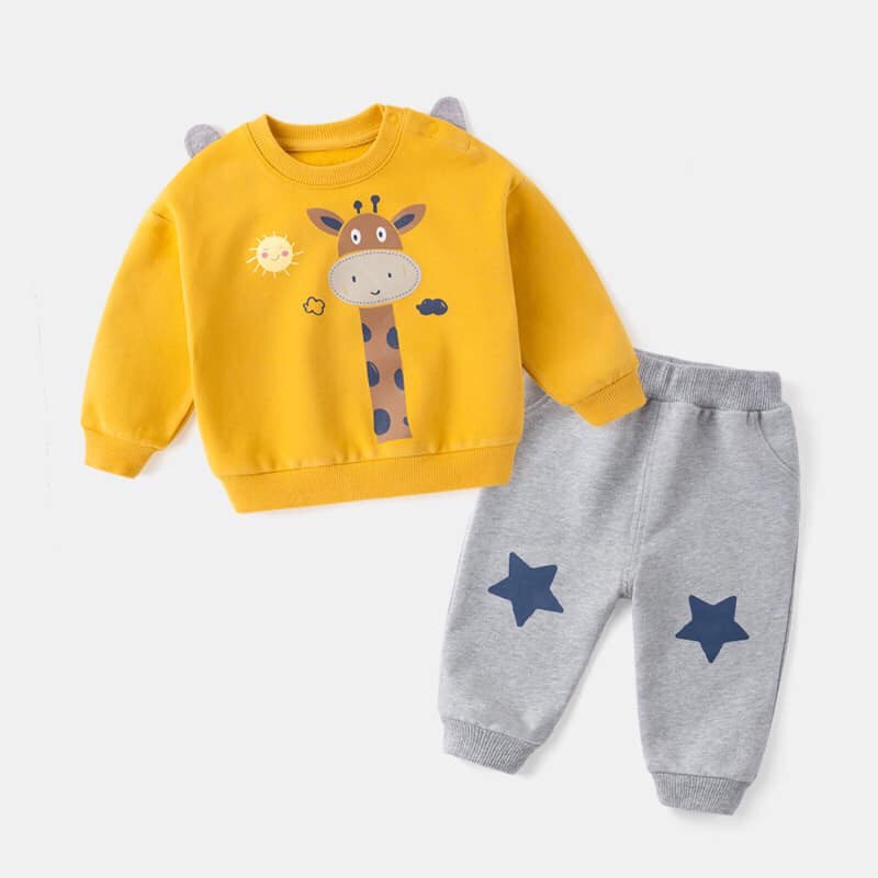 Bộ Thu Đông Cho Bé Trai Và Bé Gái Hình Thú Chất Liệu Nỉ Bông Từ 8 Đến 28 Kg Ken Store