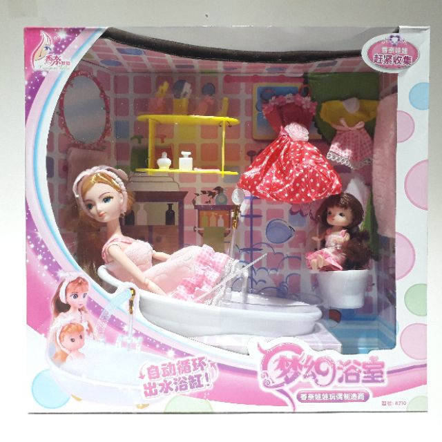 Đồ chơi cho bé Phòng tắm búp bê Barbie chạy pin