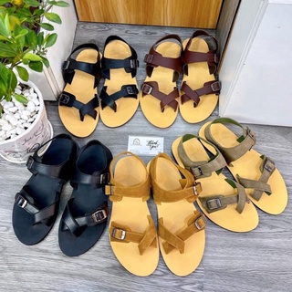 Dép Sandal nam cao cấp DA BÒ THẬT Dép sandal nam Hàng Thiết Kế Trẻ Trung Atshoes XDxsg311