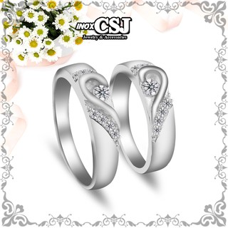 [CSJ] NHẪN CẶP ĐÔI INOX TRÁI TIM