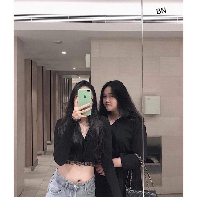 Áo Croptop Dài Tay Pha Ren Nữ [FREESHIP] Thun Tăm, Phông Trơn Nữ Hottrend Thu Đông 2020 Unisex Kiểu Hàn Quốc So Hot