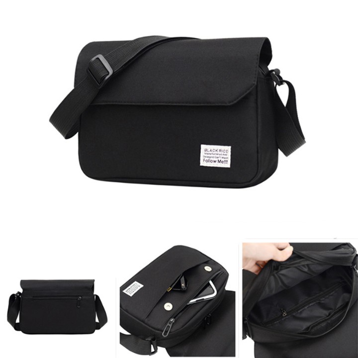 Túi đeo chéo nam thời trang vải canvas, túi chéo nữ unisex phong cách cá tính hàn quốc Qyana Store TX4