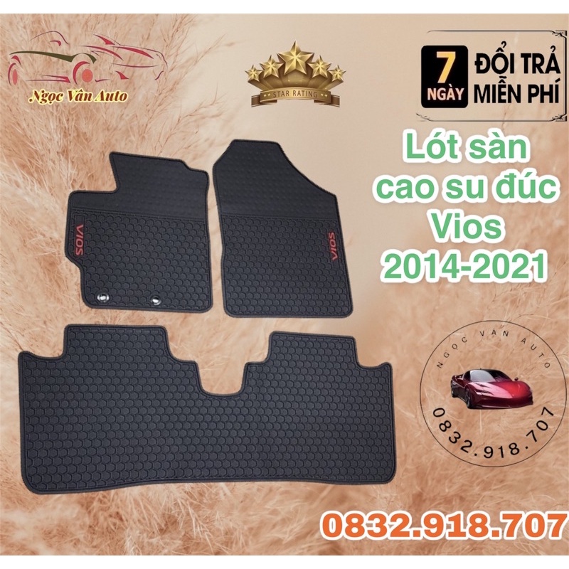 Lót sàn cao su đúc Vios 2014 - 2021 Hàng cao cấp không mùi .