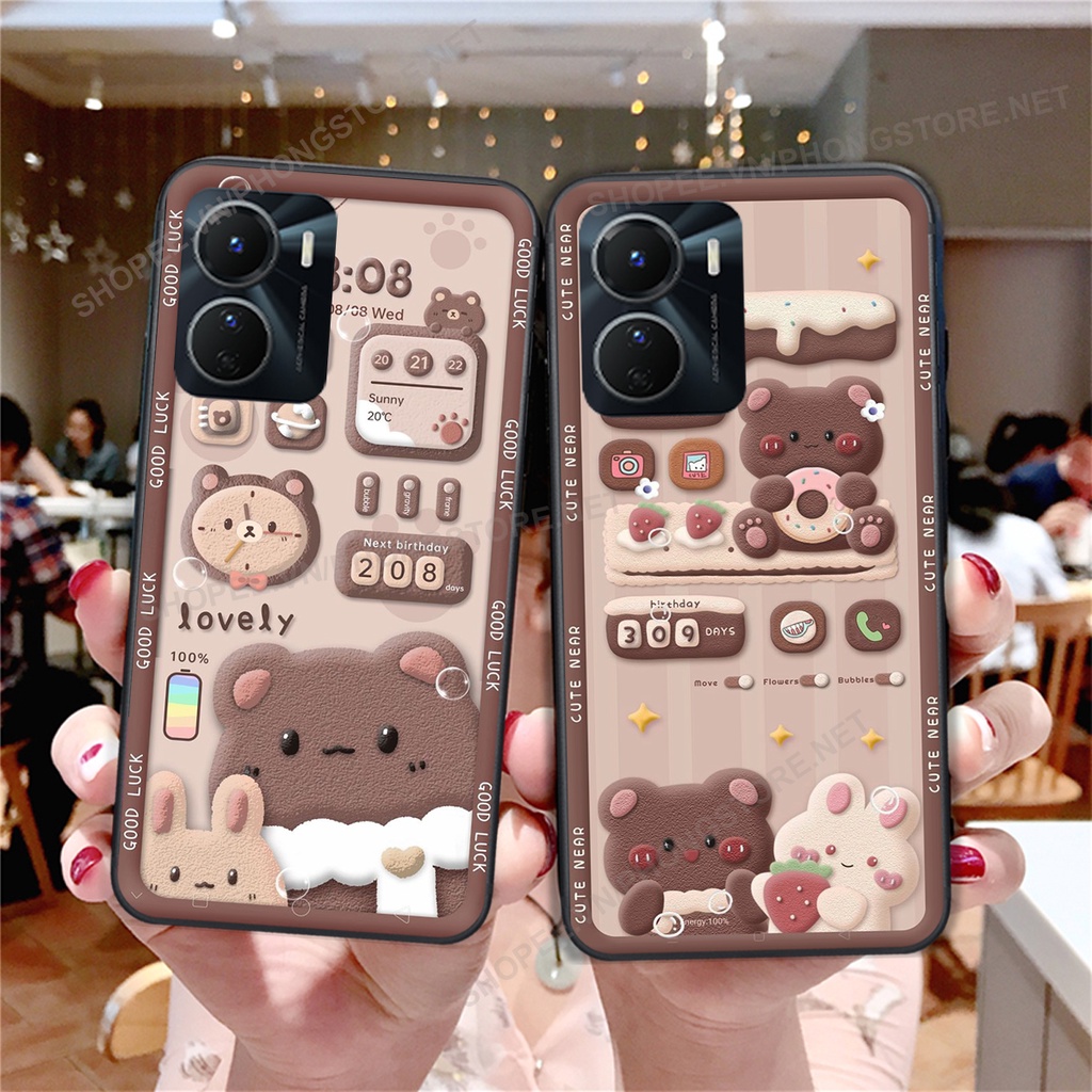 Ốp lưng Vivo Y16 4G - Vivo Y22S - Vivo T1 5G trái tim caro cực đẹp nhiều mẫu