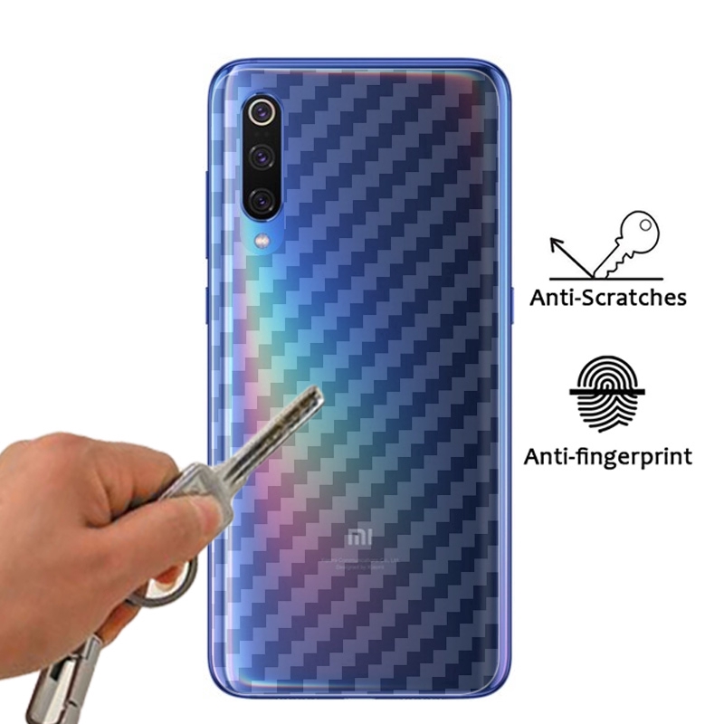Miếng dán bằng sợi các bon bảo vệ mặt lưng cho Xiaomi Mi 14 13 Lite 13T 12T 12 12X Civi 11 Lite 11T 10T Note 10 9 8 SE A2 Lite Pro F1 Max 3 2