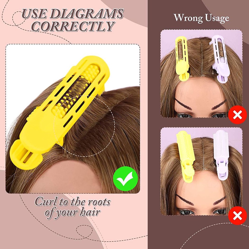 Set 3 kẹp tóc bằng nhựa tạo kiểu thời trang chuyên nghiệp