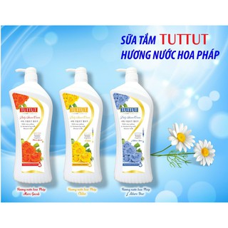 Sữa Tắm Trắng Da Hương Nước Hoa Pháp Hoa Hồng Vàng TUTTUT 1200G