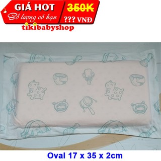 Gối cao su thiên nhiên cho bé Liên Á chống ngạt Oval kèm bao gối
