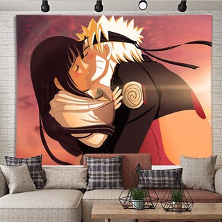 [Tặng kèm móc treo] Tranh vải treo tường trang trí phòng, thảm decor hình naruto