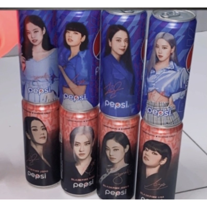 Hộp 4 lon PEPSI x BLACKPINK phiên bản giới hạn có chữ ký