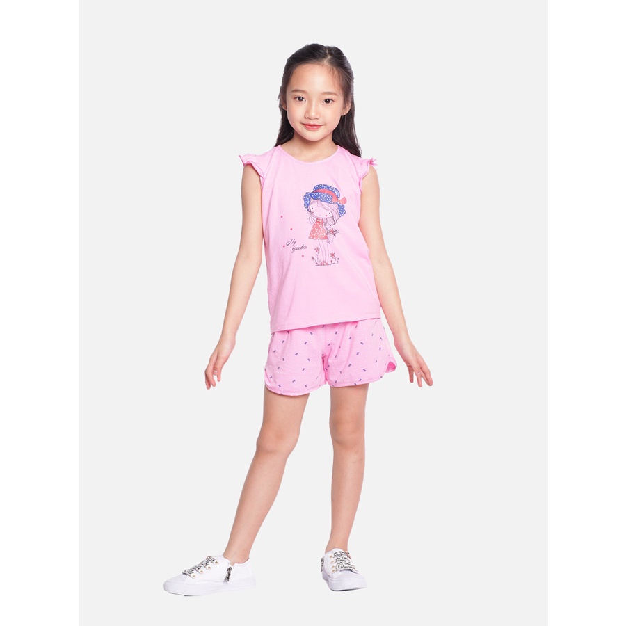 Bộ mặc nhà bé gái hoạt tiết đáng yêu 08GS18