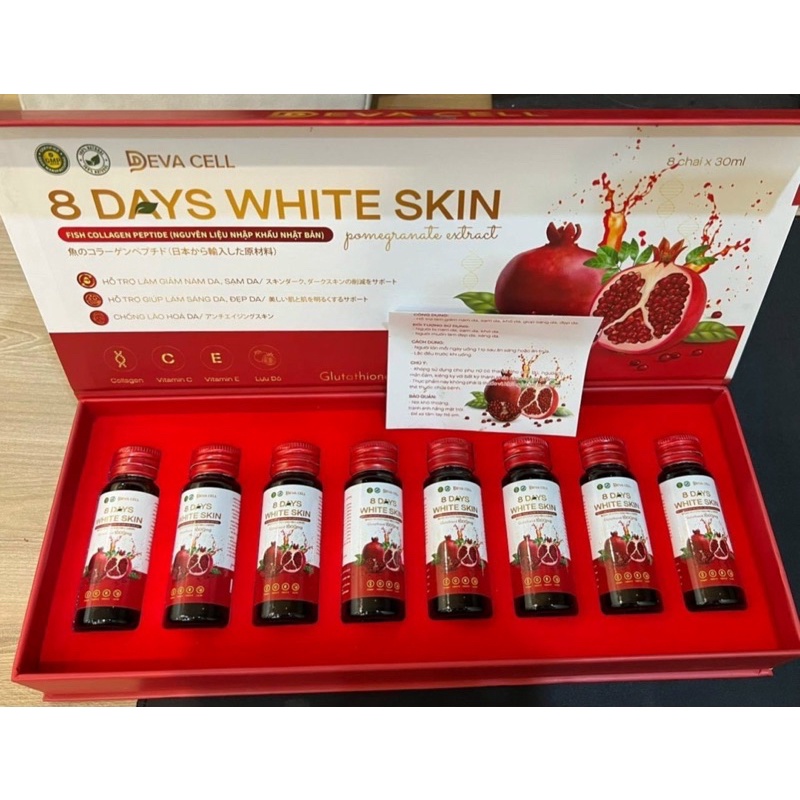 Nước uống trắng da mờ nám 8 days white skin