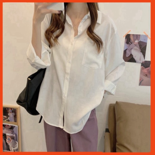 {xuu_design} Áo sơ mi cổ polo dài tay dáng rộng thời trang Hàn Quốc loại 1 loại 1 A,033 | BigBuy360 - bigbuy360.vn