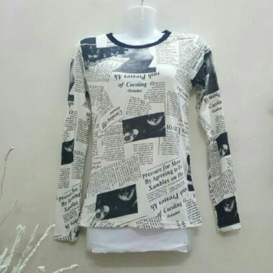 ÁO HỌA TIẾT TỜ BÁO