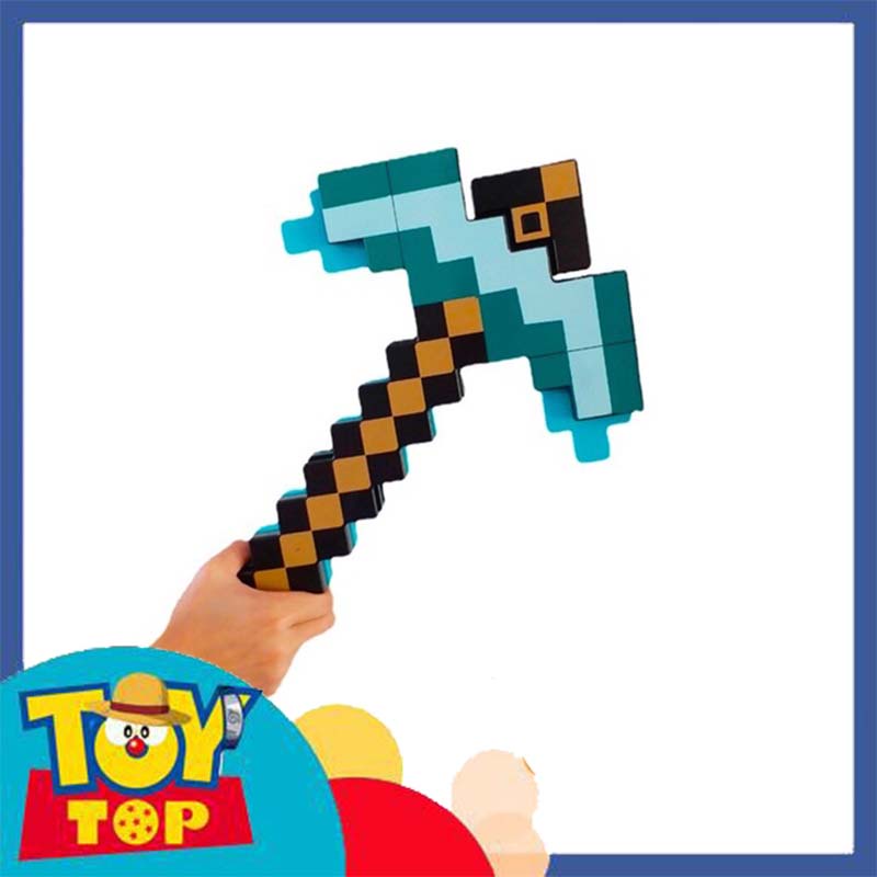 Đồ chơi kiếm biến hình cuốc cúp kiếm Diamond trong game Minecraft thế giới vuông my world 2 trong 1