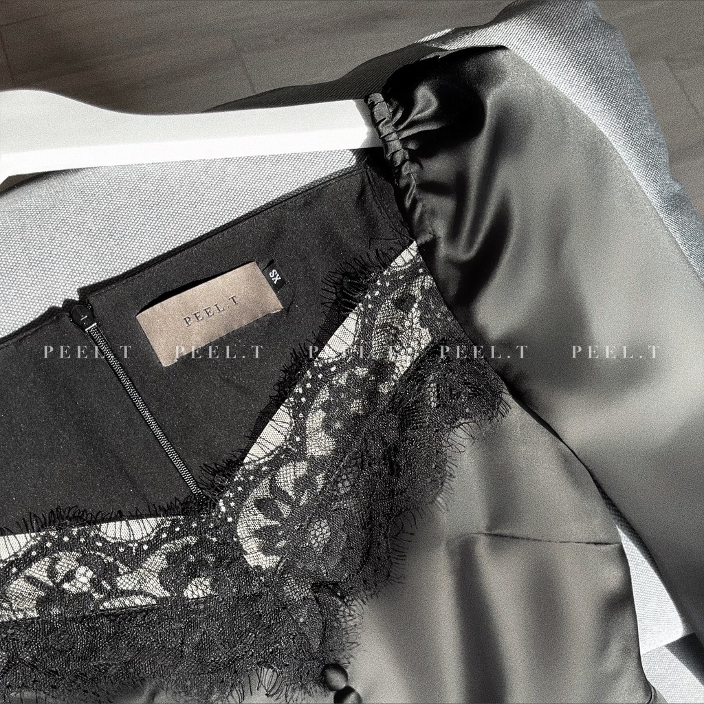 PEEL.T - Julia Dress - Đầm dài maxi phối ren xẻ tà