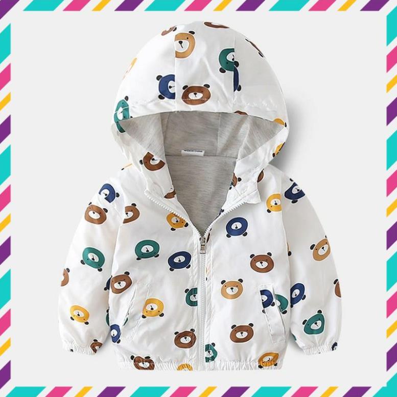 Áo khoác gió lót cotton ấm, thoáng khí cho bé trai từ 2-5 tuổi, hàng Quảng Châu chất đẹp