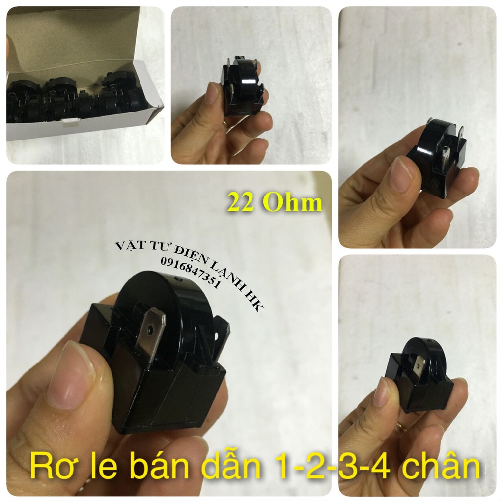 Rơ le khởi động Block 22 ôm 1 2 3 4 chân  - Relay bán dẫn ohm máy nén - Tụ đề