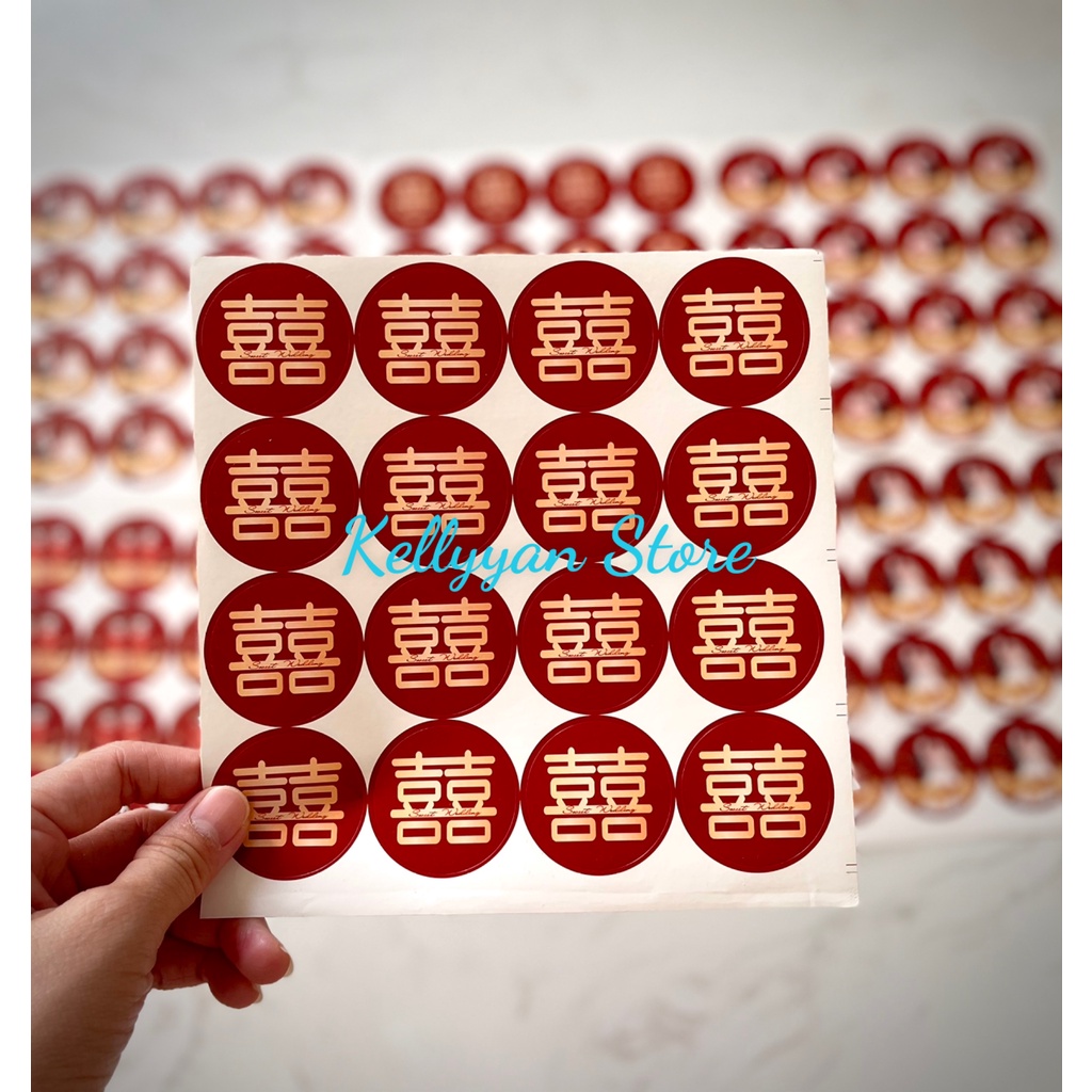 CHỮ HỶ DÁN TRÁI CÂY MÂM QUẢ ĐÁM CƯỚI ĐÁM HỎI - KIỂU CUTE XINH XINH